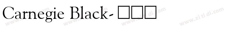 Carnegie Black字体转换